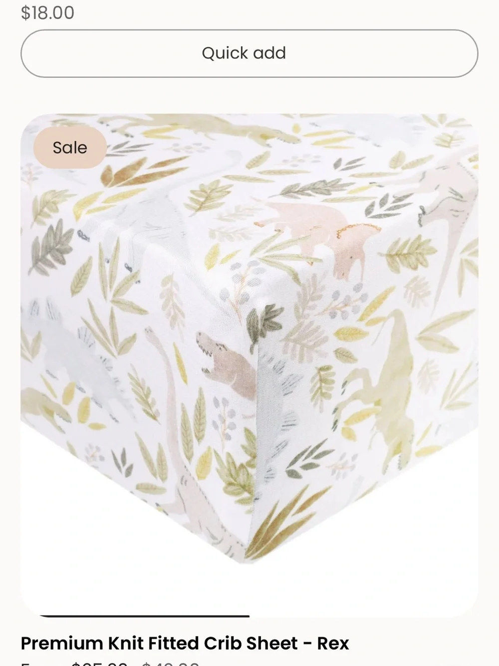 Bundle of TWO Copper Pearl Premium Crib sheets - Neutral Rainbow & Rex